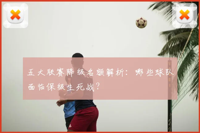 五大联赛降级名额解析:哪些球队面临保级生死战?